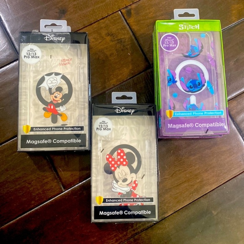 Disney Phone Case. Stitch, Minnie, or Mickey 12/12 Pro-Max Choice of 1